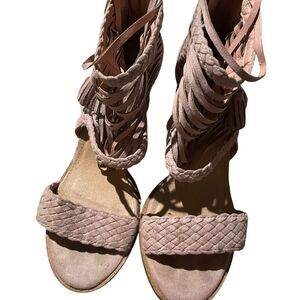 Beast fashion braided Pink Sandals excellent condition see pics size 8